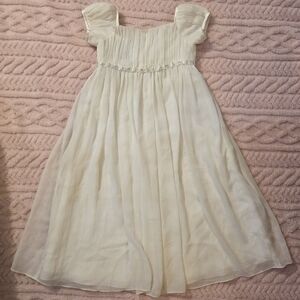David's Bridal Ivory Flower Girl Or First Communion Dress